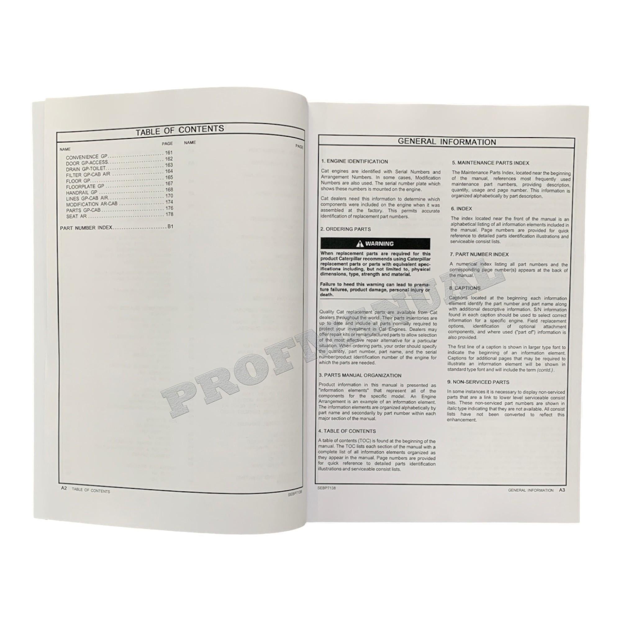 Caterpillar Cat PR30B Re Power Locomotive Parts Catalog Manual