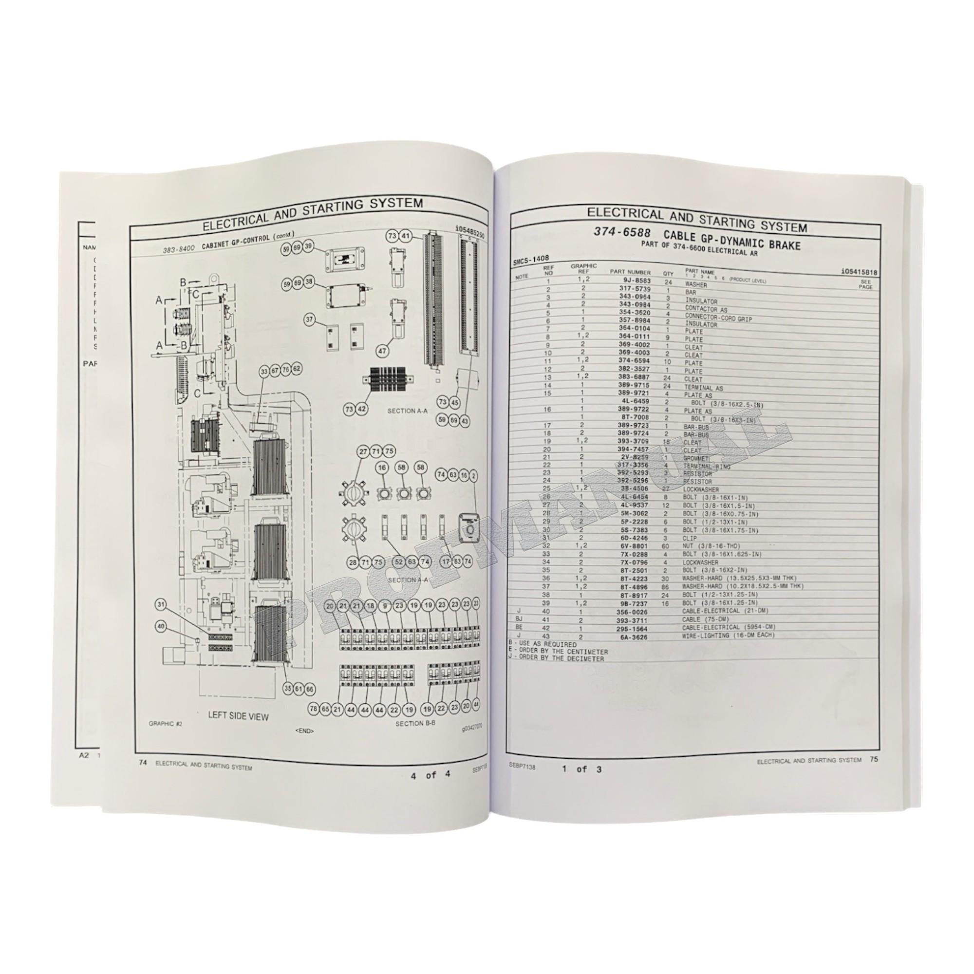 Caterpillar Cat PR30B Re Power Locomotive Parts Catalog Manual