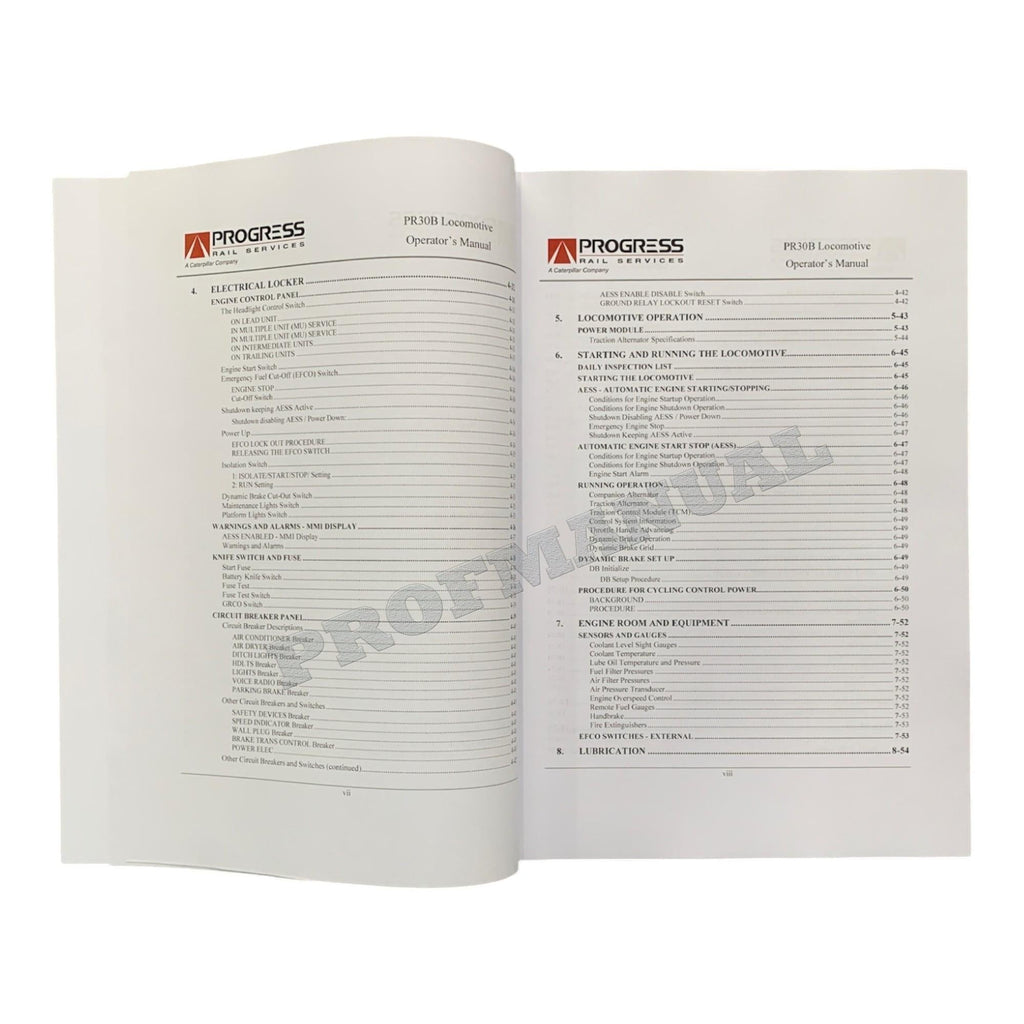 Caterpillar Cat PR30B Locomotive OPERATORS MAINTENANCE MANUAL