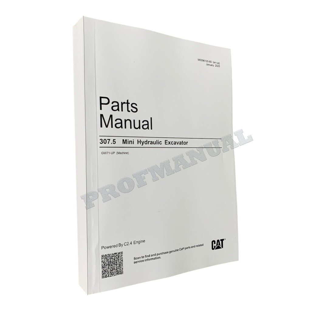 Caterpillar Cat 307.5 Mini Hydraulic Excavator Parts Catalog Manual