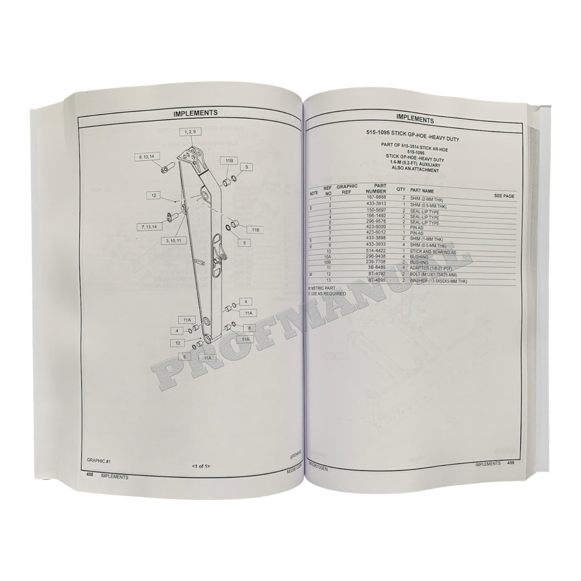 Caterpillar Cat 307.5 Mini Hydraulic Excavator Parts Catalog Manual