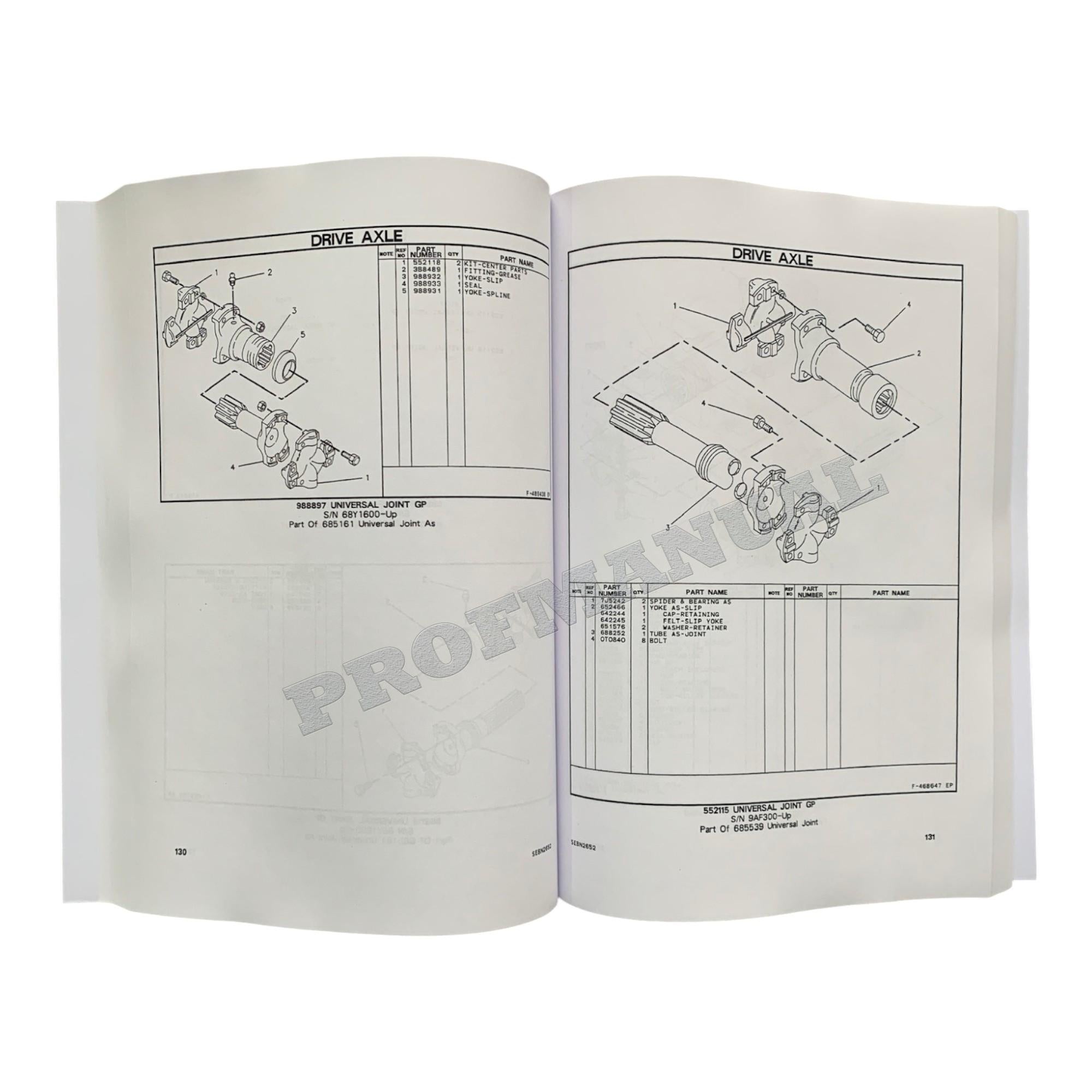 Catálogo de piezas del tractor todoterreno Caterpillar Cat V165B V180B Lift Truck Manual