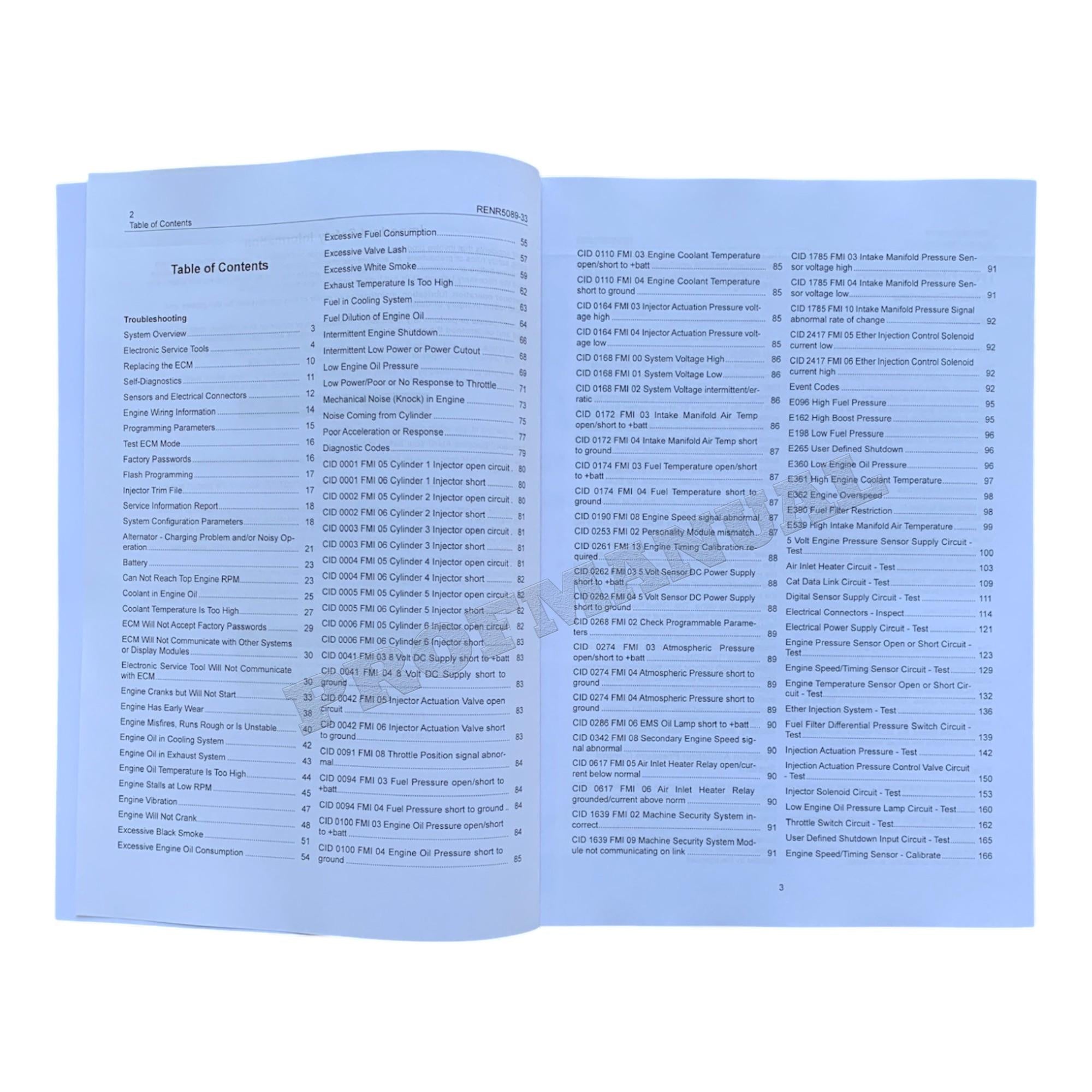 Caterpillar C7 Engine 328D Excavator Service Manual *Send serial number