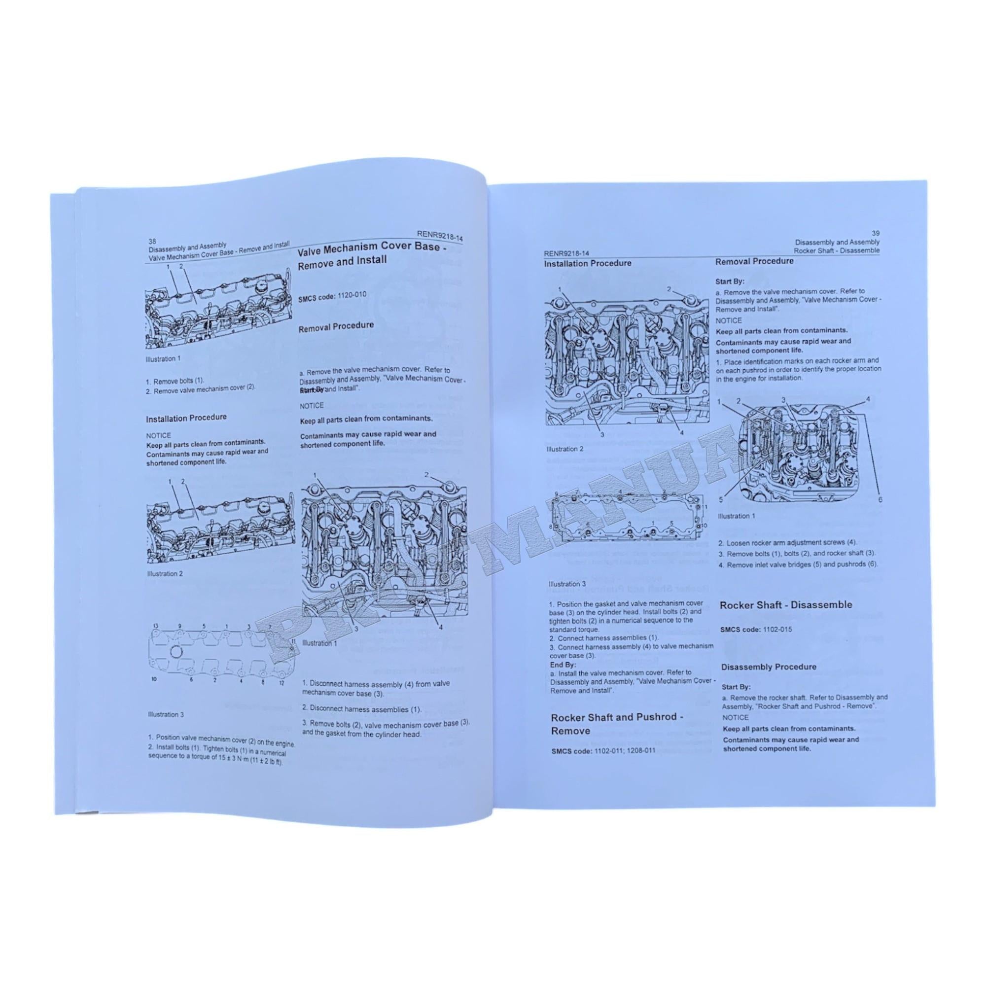 Caterpillar C7 Engine 328D Excavator Service Manual *Send serial number