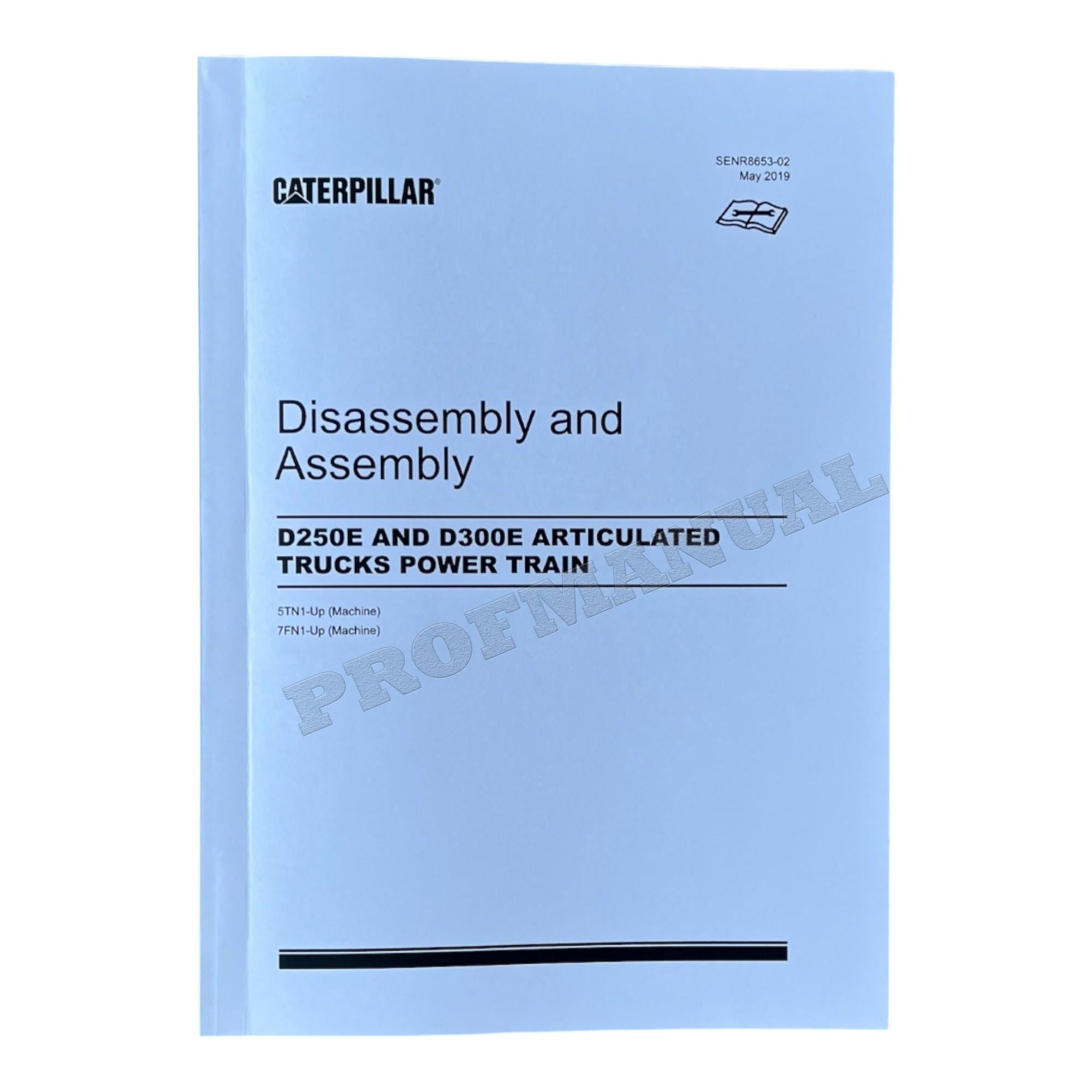 Caterpillar D250E D300E DUMP TRUCK POWER TRAIN Disassembly Assem Service Manual