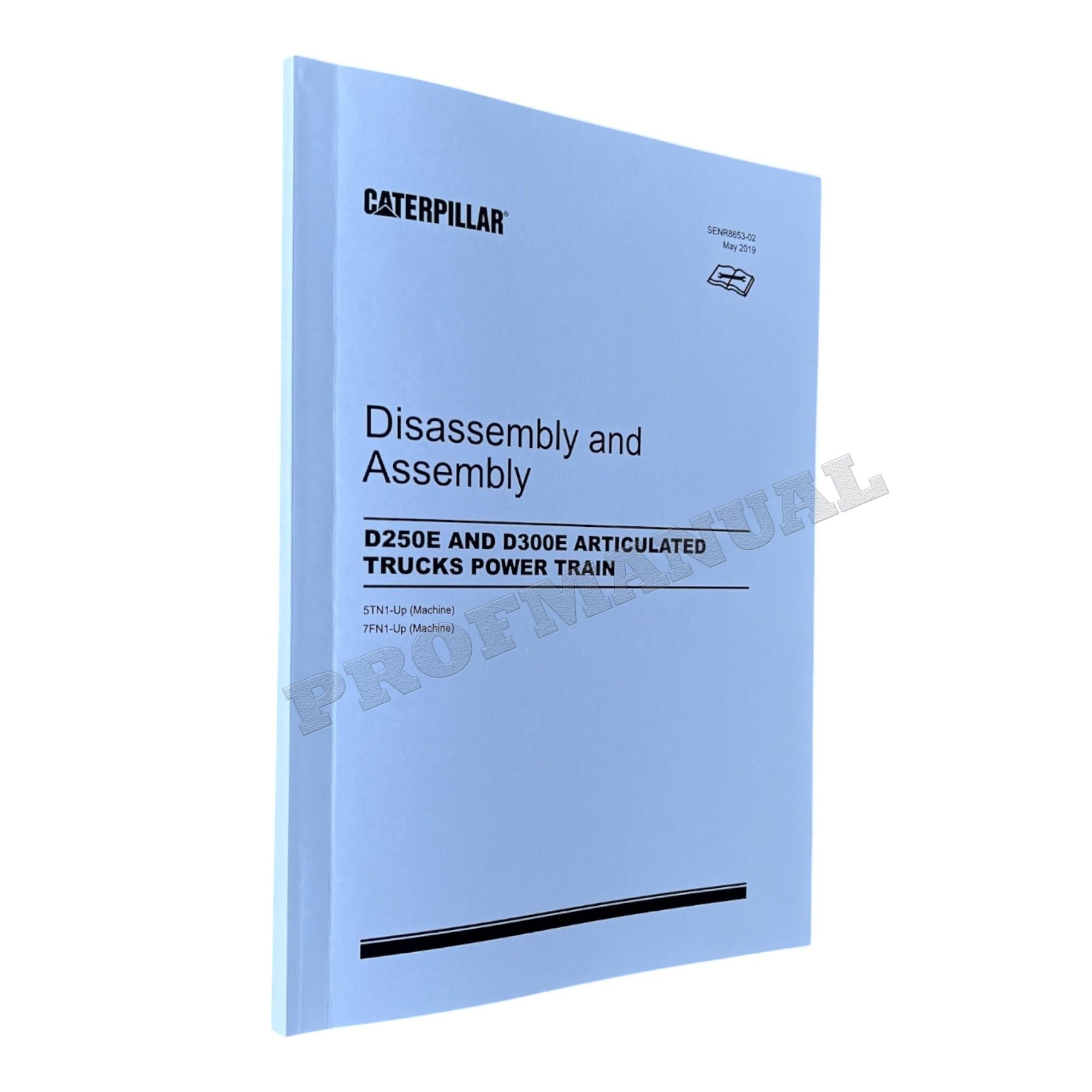 Caterpillar D250E D300E DUMP TRUCK POWER TRAIN Disassembly Assem Service Manual