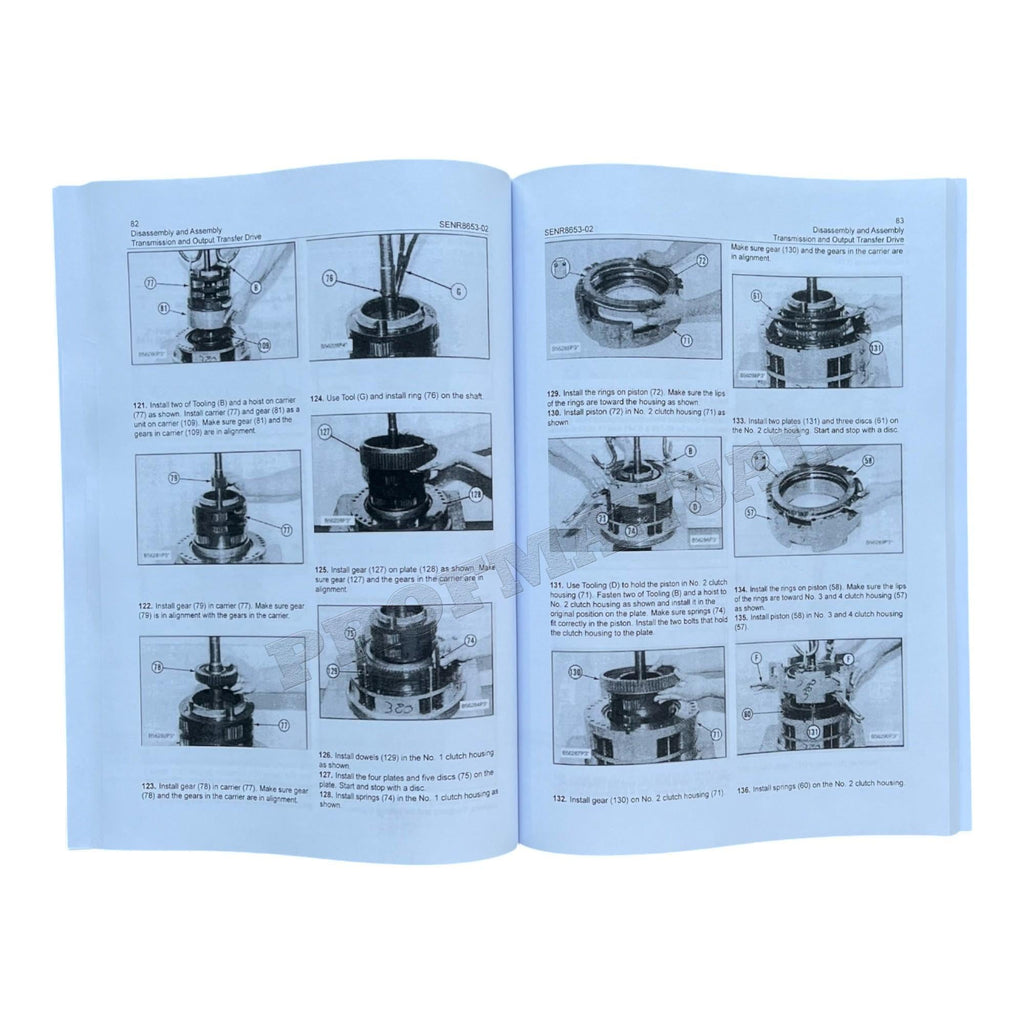 Caterpillar D250E D300E DUMP TRUCK POWER TRAIN Disassembly Assem Service Manual