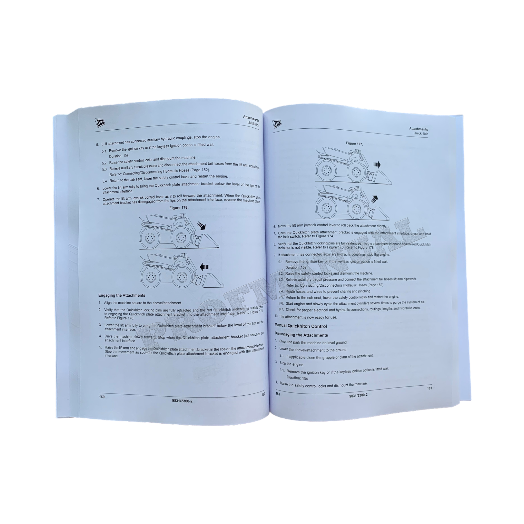 JCB 225T 250 260 260T 300 300T 320T Skid Steer Loader Operators Manual