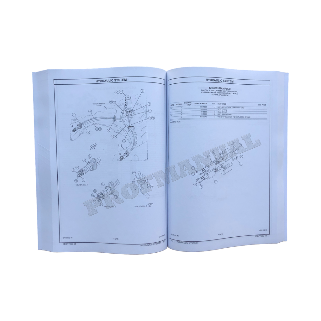 Caterpillar Cat 308E2 CR Mini Hydraulic Excavator Parts Catalog Manual YE21-UP