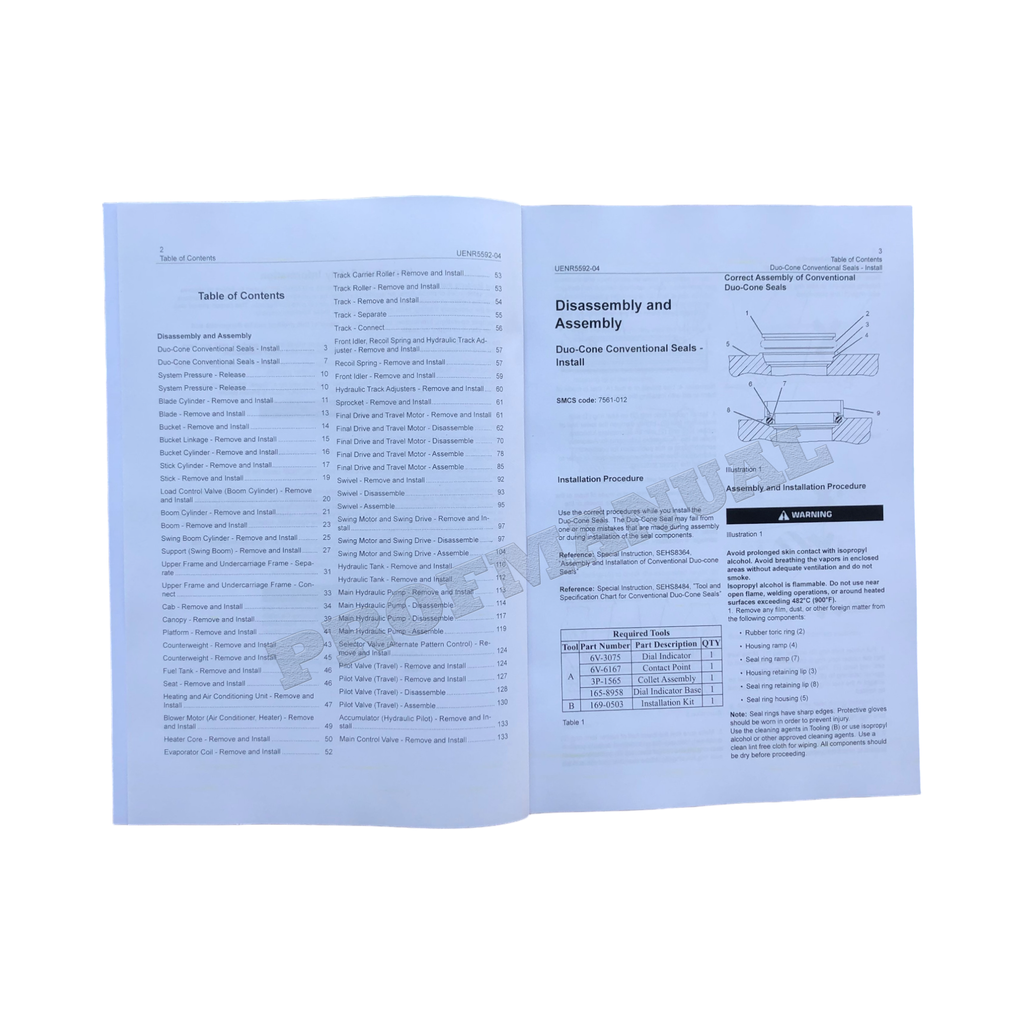 Caterpillar 305.5E2 CR 305E2 CR Excavator Service Manual Disassem Assem