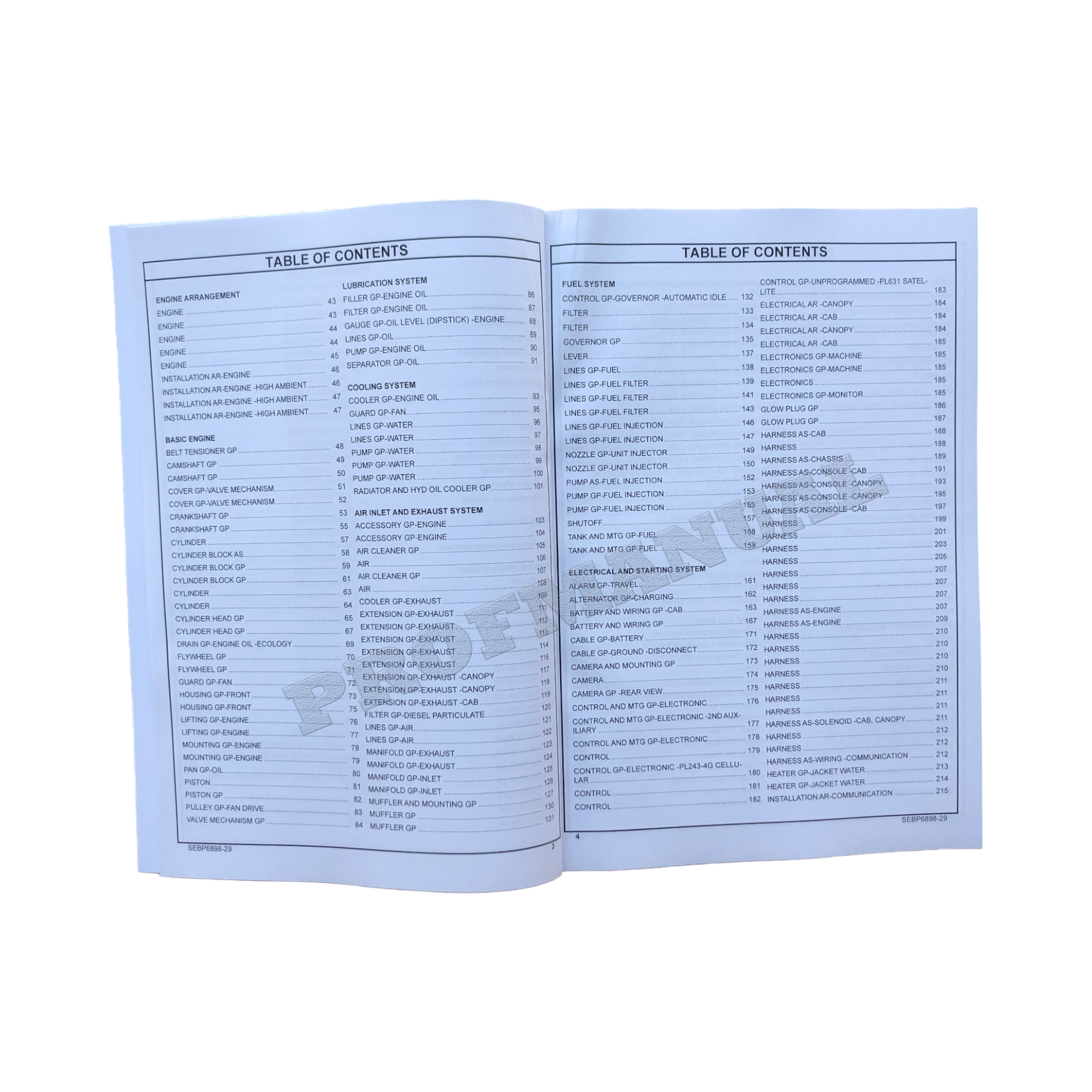 Caterpillar Cat 304E2 Mini Hydraulic Excavator Parts Catalog Manual