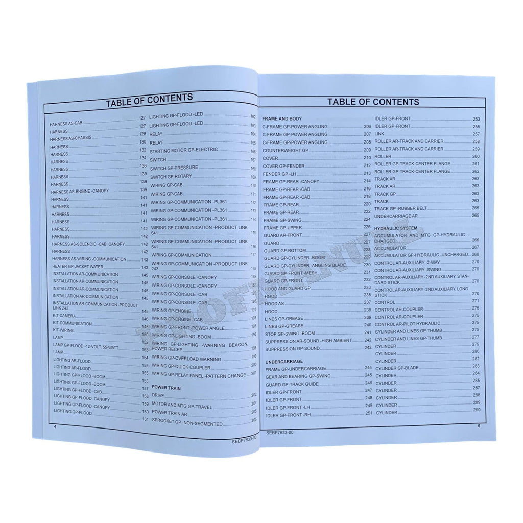 Caterpillar Cat 303.5E2 Mini Hydraulic Excavator Parts Catalog Manual