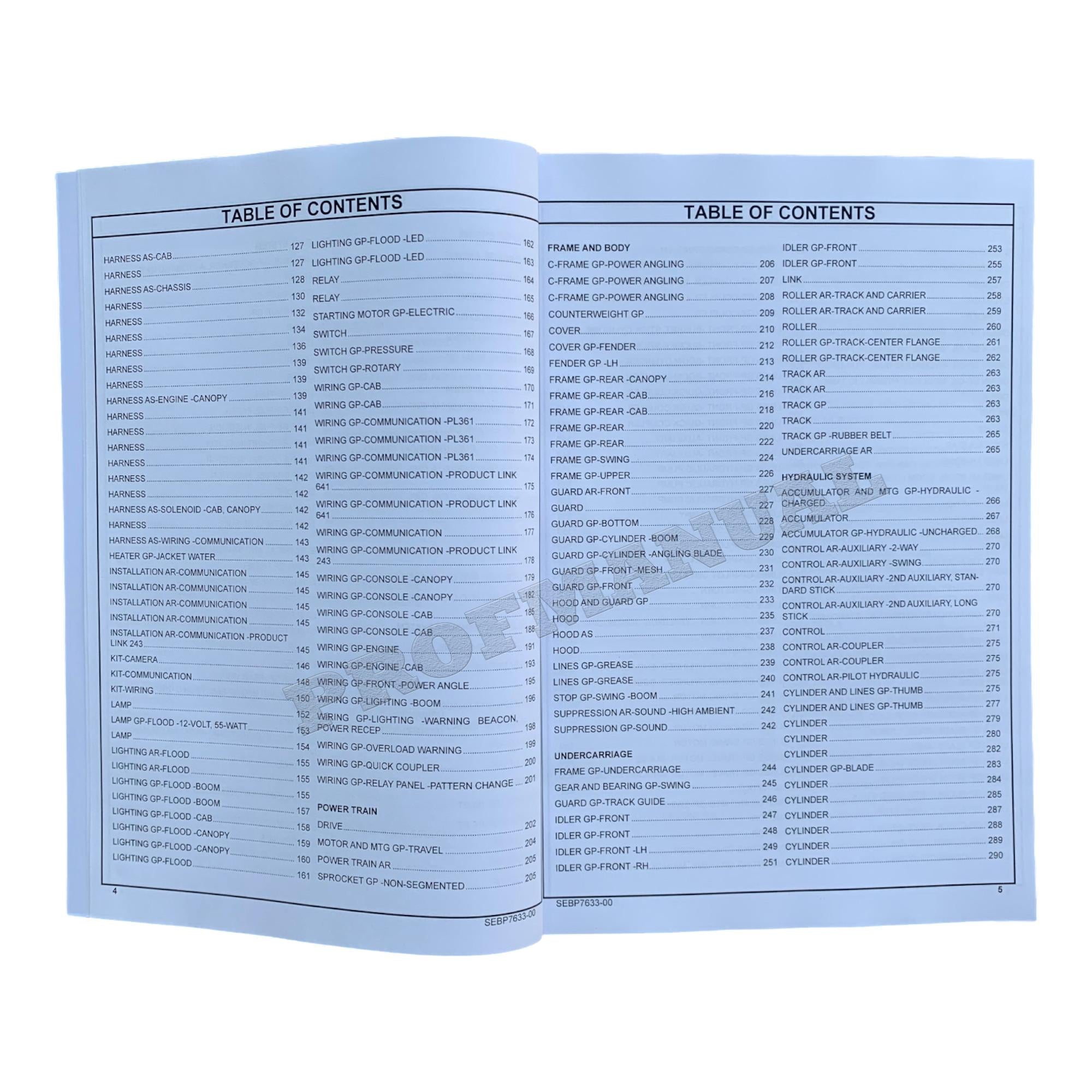 Caterpillar Cat 303.5E2 Mini Hydraulic Excavator Parts Catalog Manual