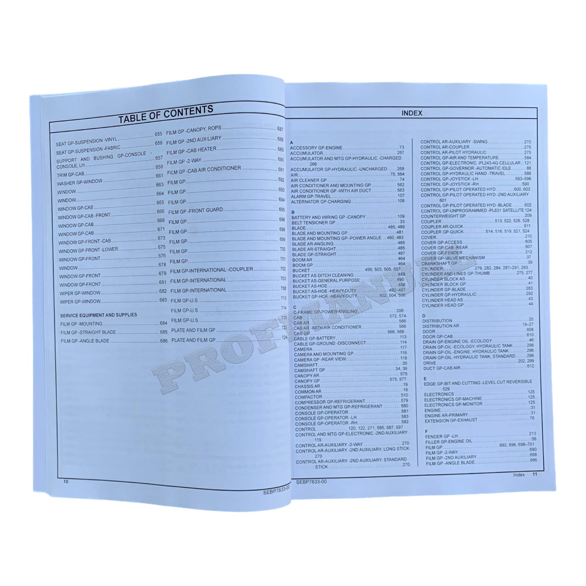 Caterpillar Cat 303.5E2 Mini Hydraulic Excavator Parts Catalog Manual