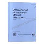 Caterpillar AP555F Asphalt Paver Operators Maintenance Manual RBM1-UP 5F51-UP
