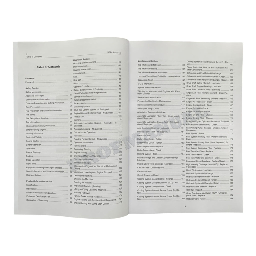 Caterpillar 966K 972K Wheel loader Operators Maintenance Manual
