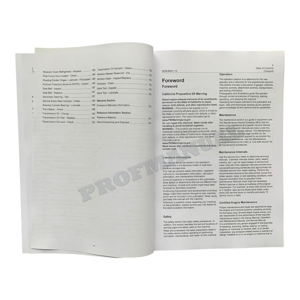 Caterpillar 966K 972K Wheel loader Operators Maintenance Manual