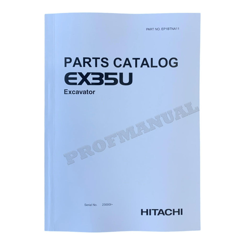 Manual del catálogo de piezas de la excavadora Hitachi EX35U número de serie 230001-