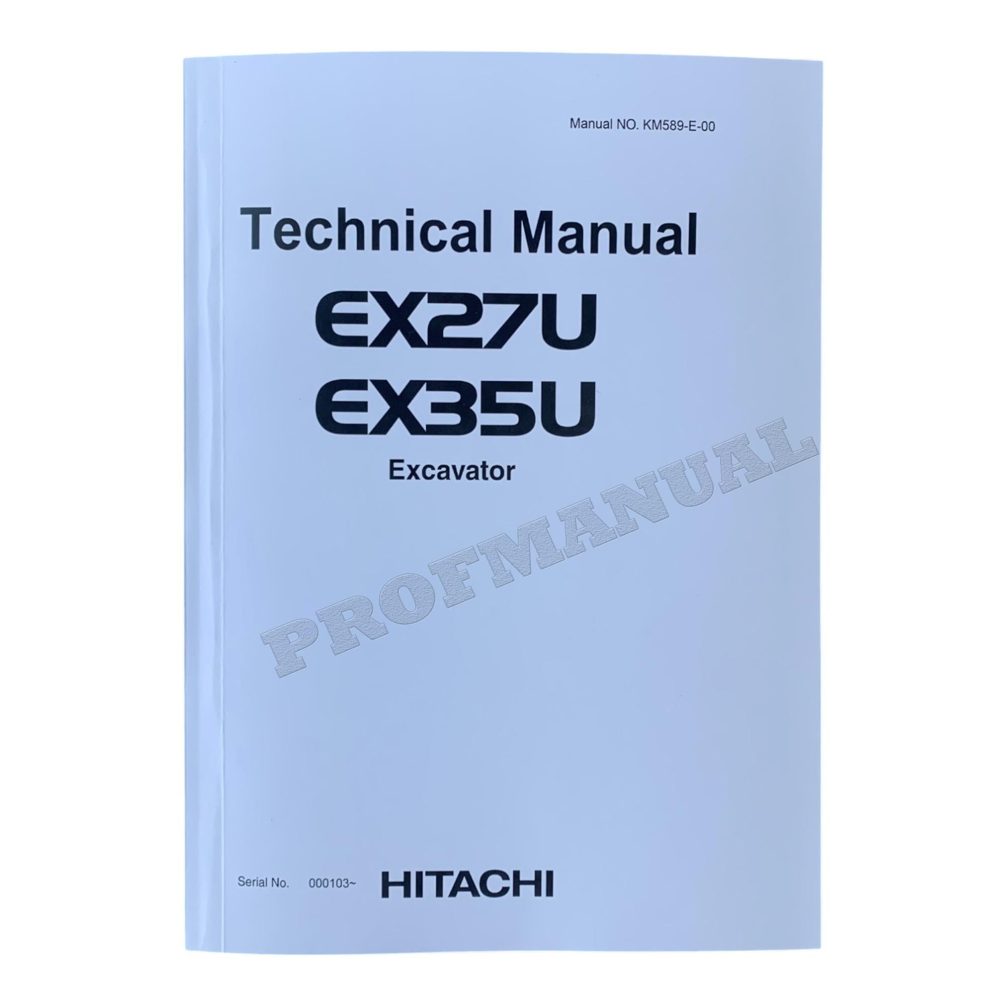 HITACHI EX27U EX35U EXCAVATOR SERVICE MANUAL