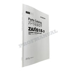 Manual del catálogo de piezas de la excavadora HITACHI ZX18-3
