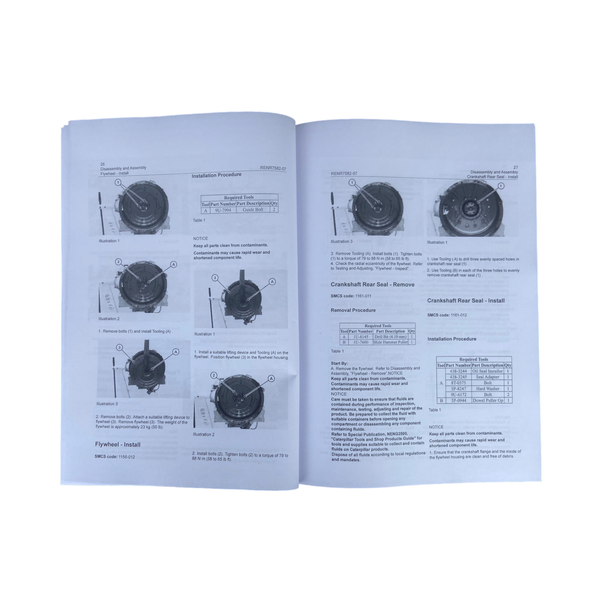 Manual de servicio del motor Caterpillar 3044C Desmontaje y montaje RENR7582