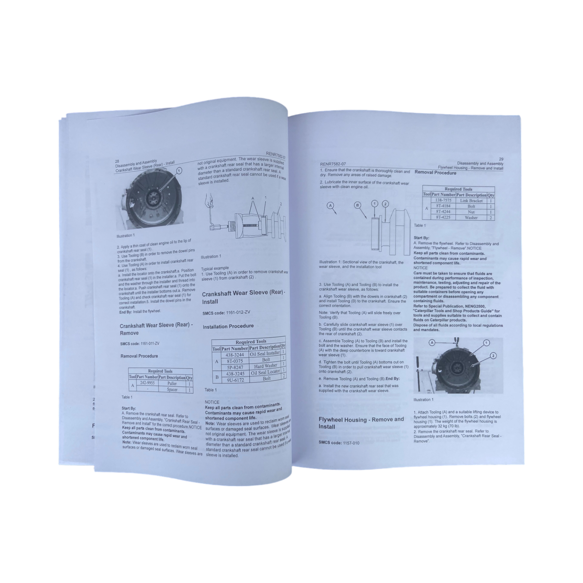 Manual de servicio del motor Caterpillar 3044C Desmontaje y montaje RENR7582
