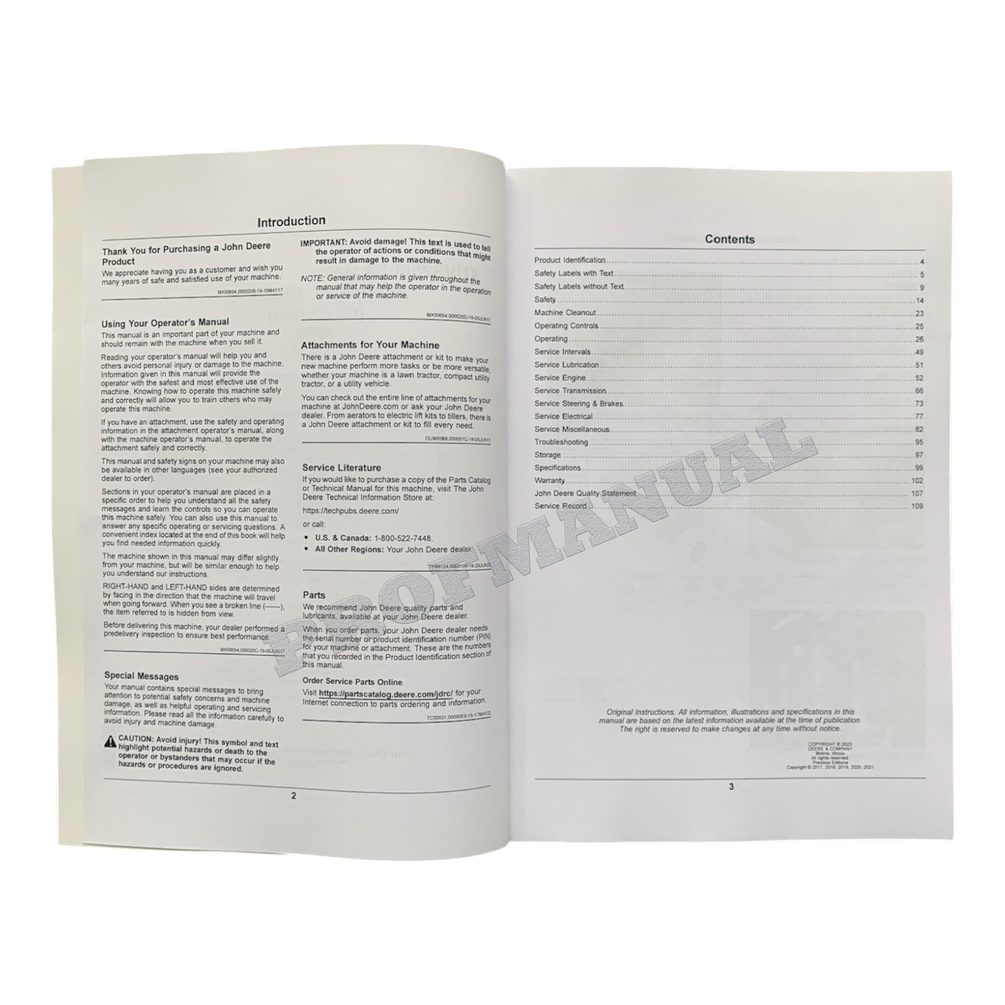 Manual del operador del John Deere XUV825M Gator SN 070001- +!¡BONIFICACIÓN!