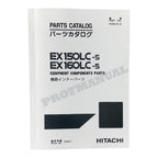 HITACHI EX150LC-5 160LC-5 Equipment Component Excavator Parts Catalog Manual