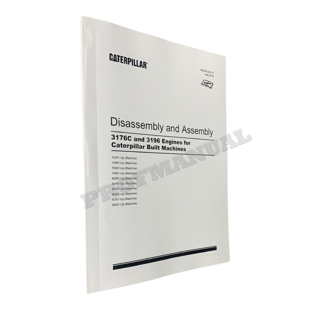Caterpillar CAT 3176C 3196 ENGINE Built Machine Manual Disassembly Assembly