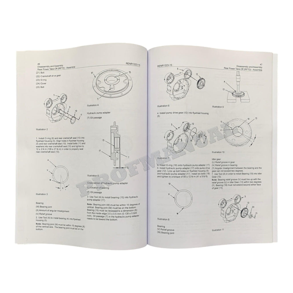 Caterpillar Cat 3176C 3196 Engine Built Machine Disassembly Assembly Manual
