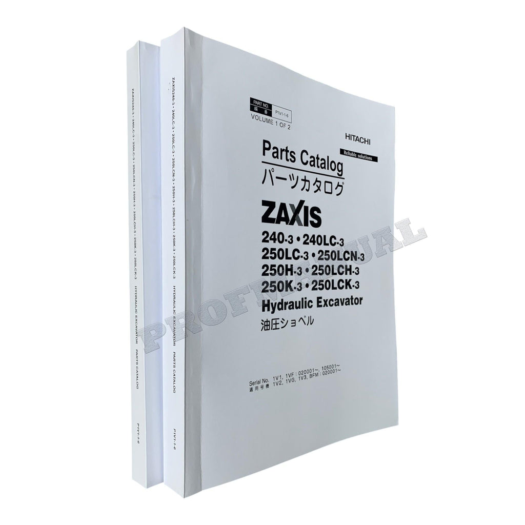 Manual del catálogo de piezas de la excavadora HITACHI ZX240-3 ZX240LC-3 ZX250LC-3 ZX250LCN-3
