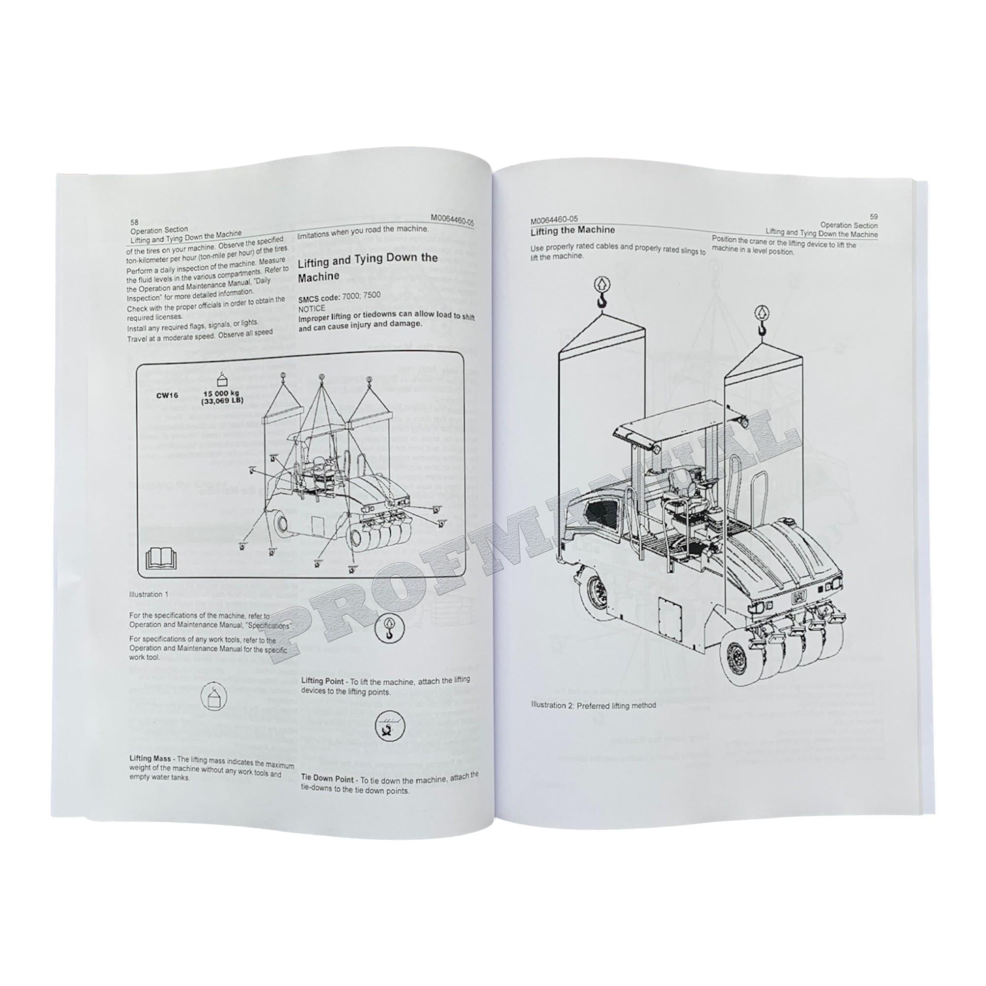 Caterpillar CW16 Pneumatic Compactor Operators Maintenance Manual