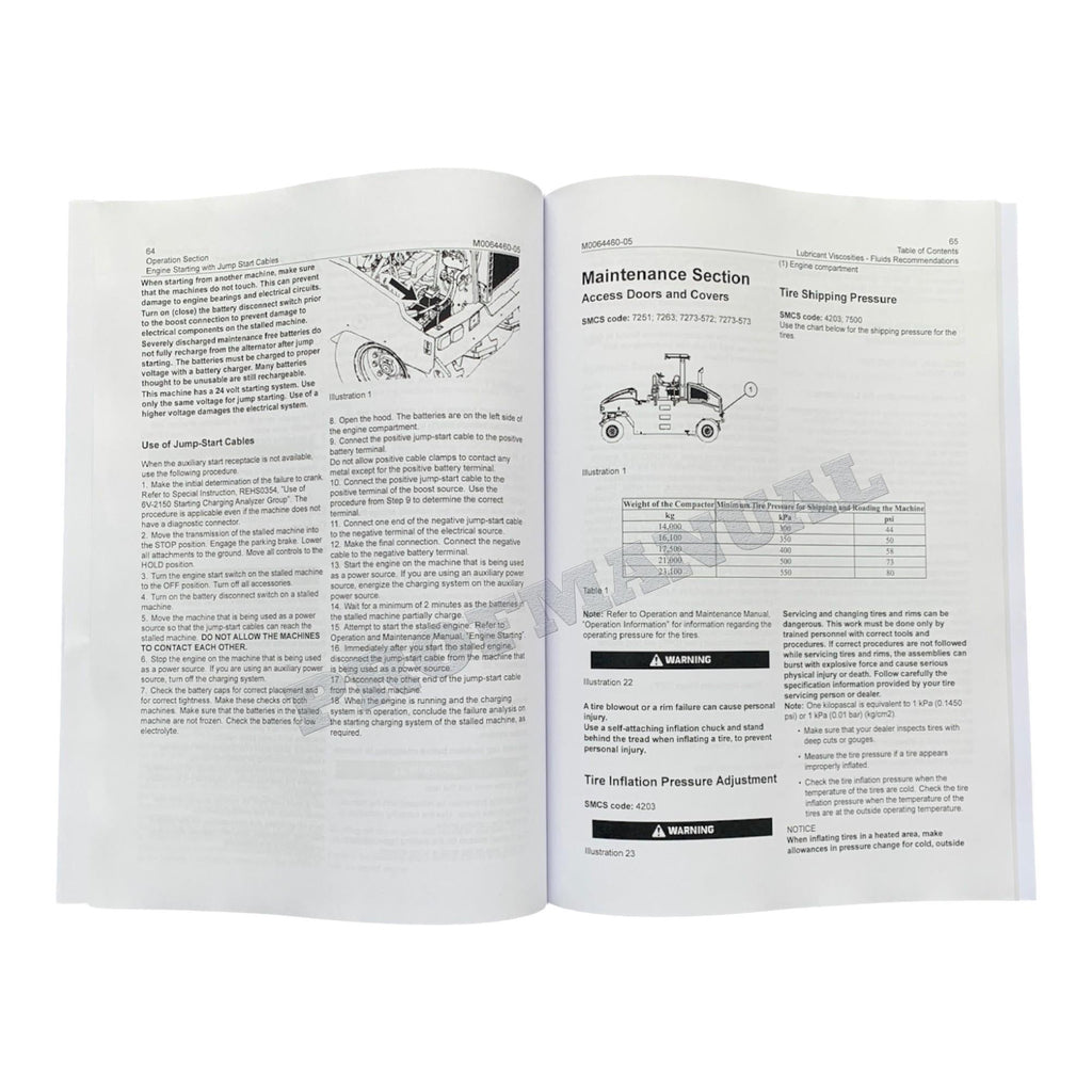 Caterpillar CW16 Pneumatic Compactor Operators Maintenance Manual