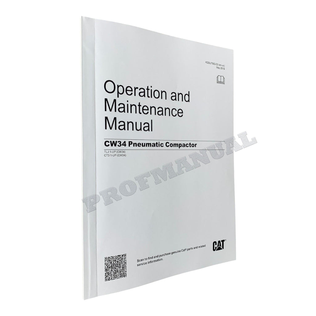 Caterpillar CW34 Pneumatic Compactor Operators Maintenance Manual TLJ1 CT31