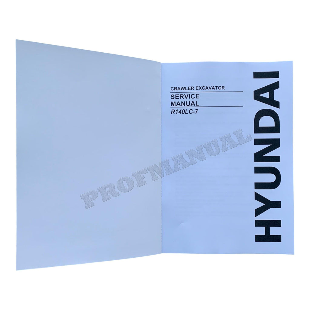 Hyundai R140LC-7 CRAWLER EXCAVATOR Hardcover Repair Service Manual