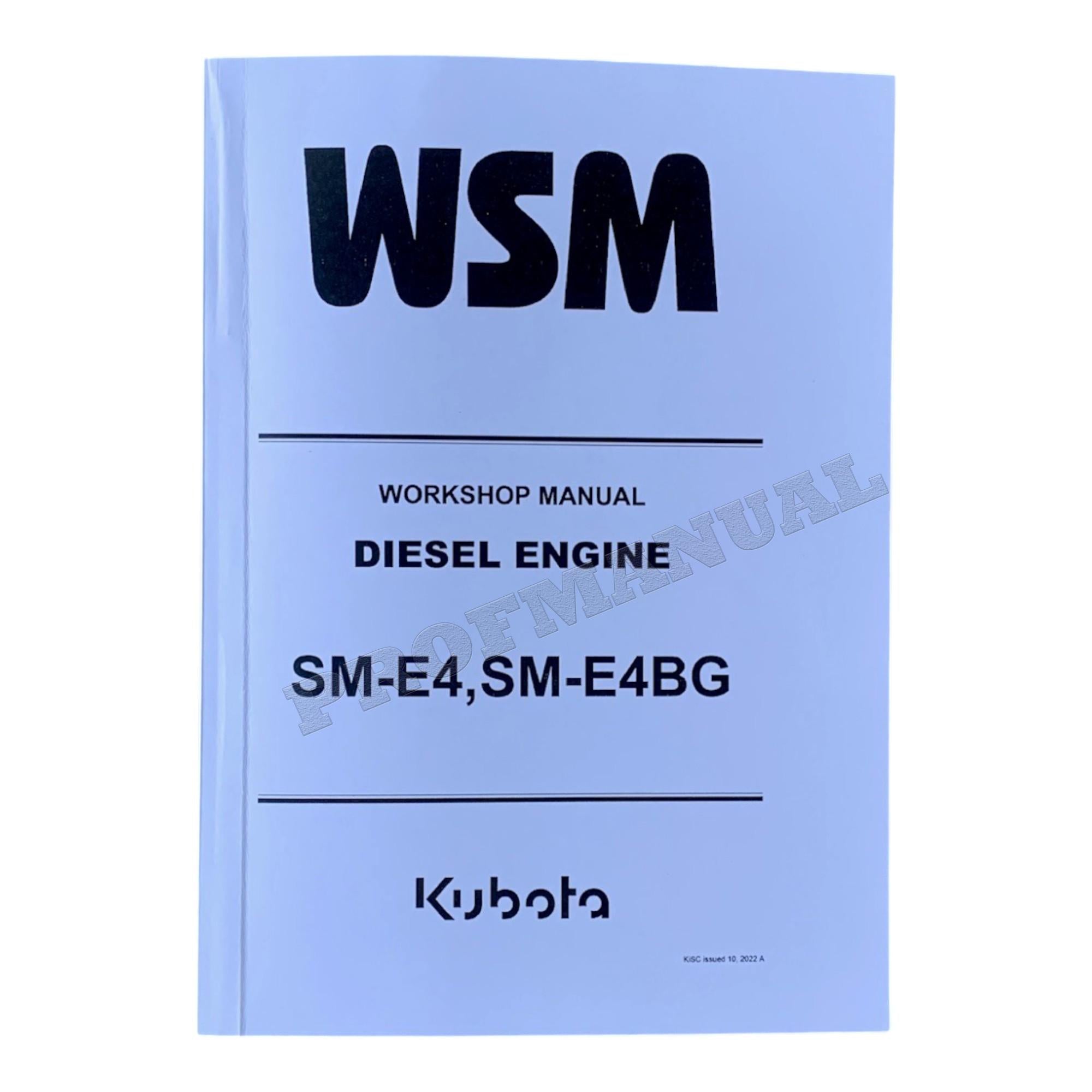 Hyundai KUBOTA D902-E4 SM-E4 SM-E4BG Workshop ENGINE Repair Service Manual