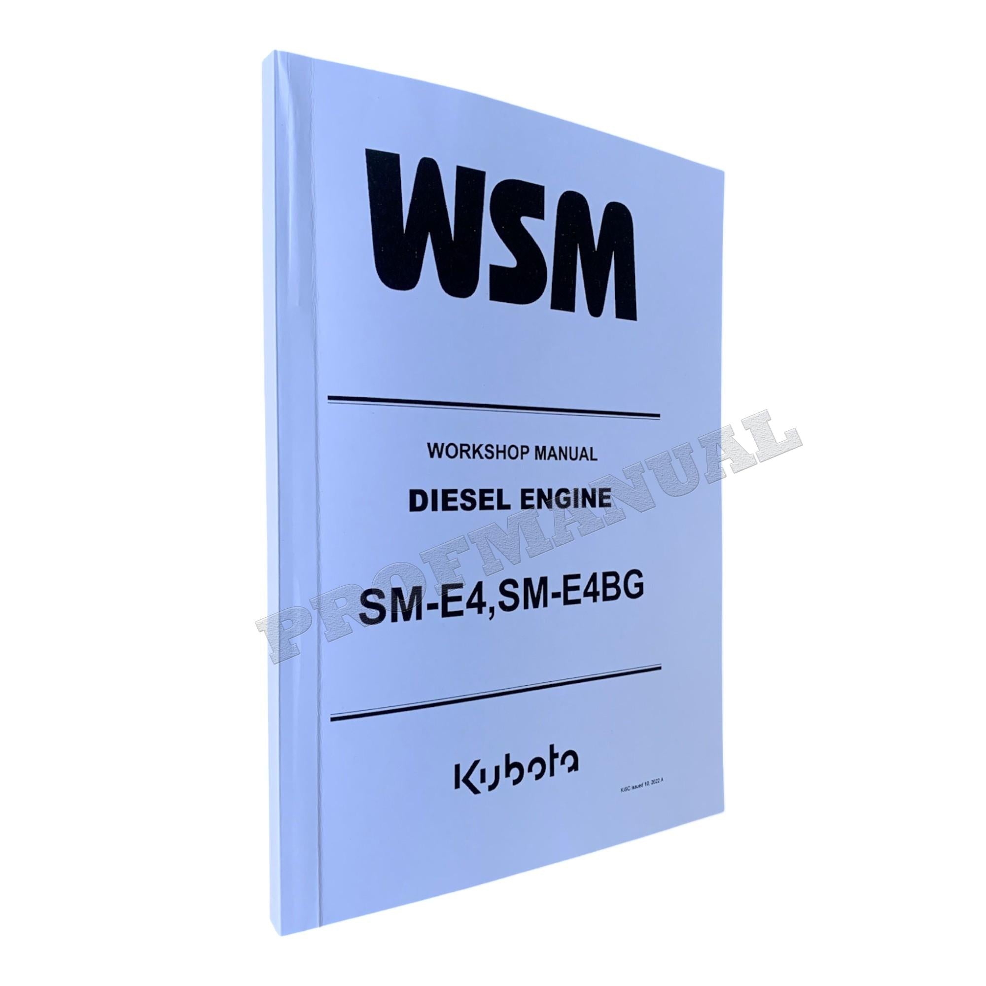 Hyundai KUBOTA D902-E4 SM-E4 SM-E4BG Workshop ENGINE Repair Service Manual