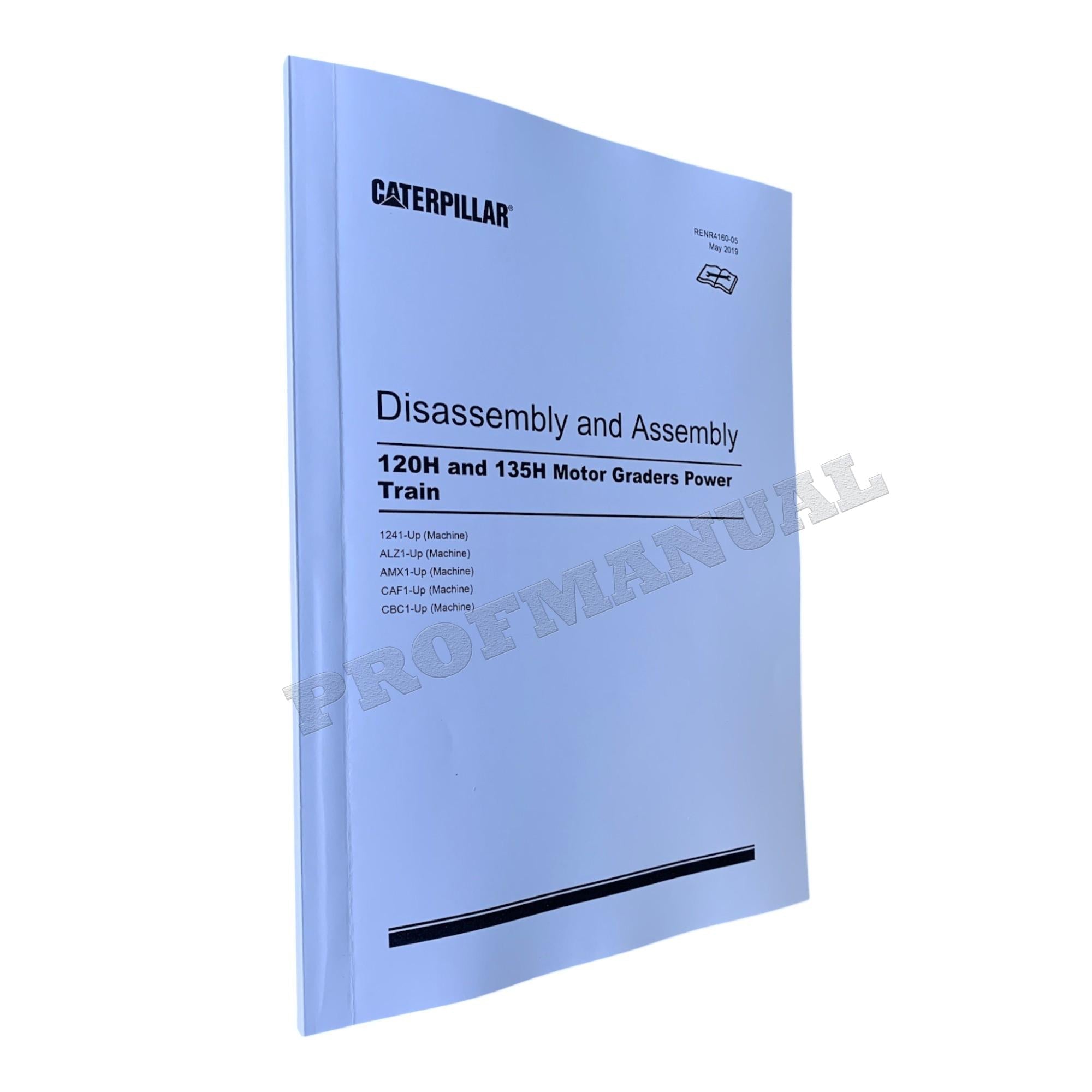 Manual de servicio de desmontaje y montaje del tren de potencia de la niveladora Caterpillar 120H y 135H RENR4160