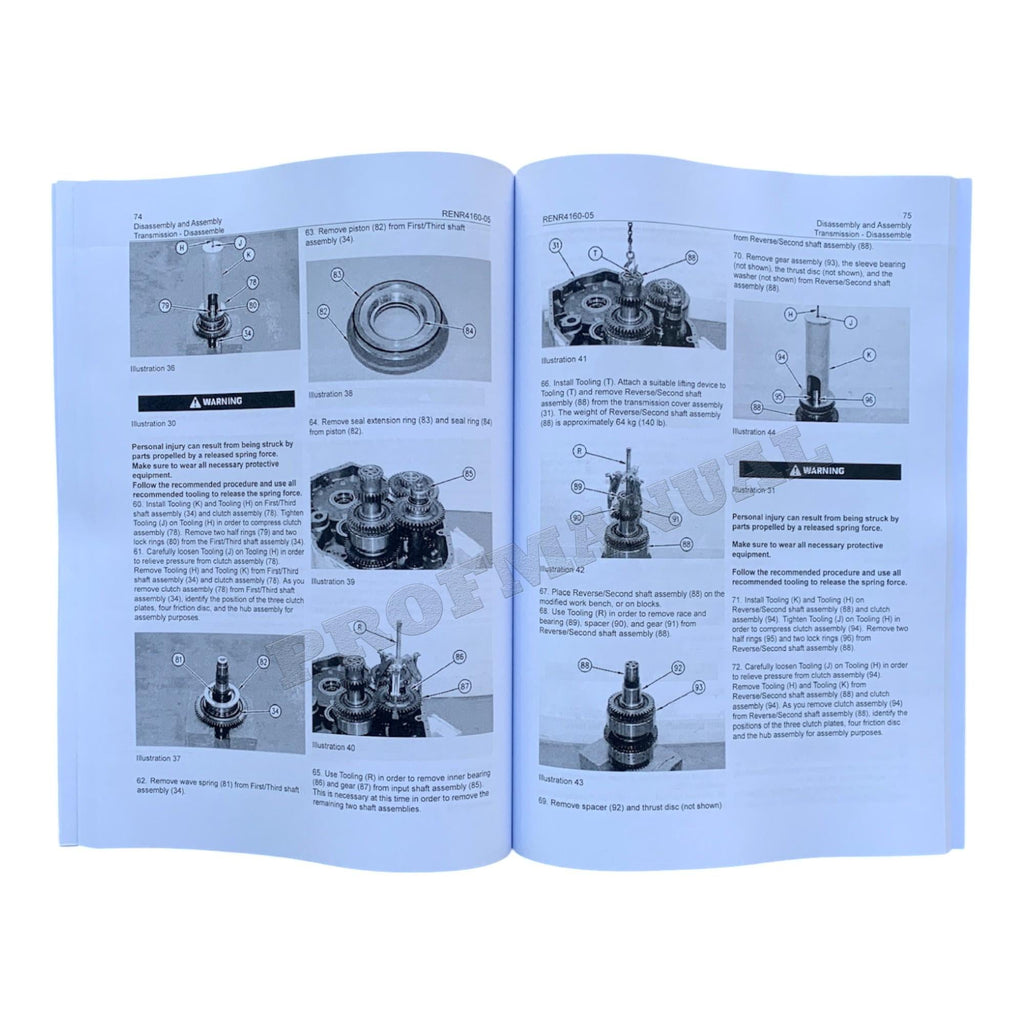 Manual de servicio de desmontaje y montaje del tren de potencia de la niveladora Caterpillar 120H y 135H RENR4160