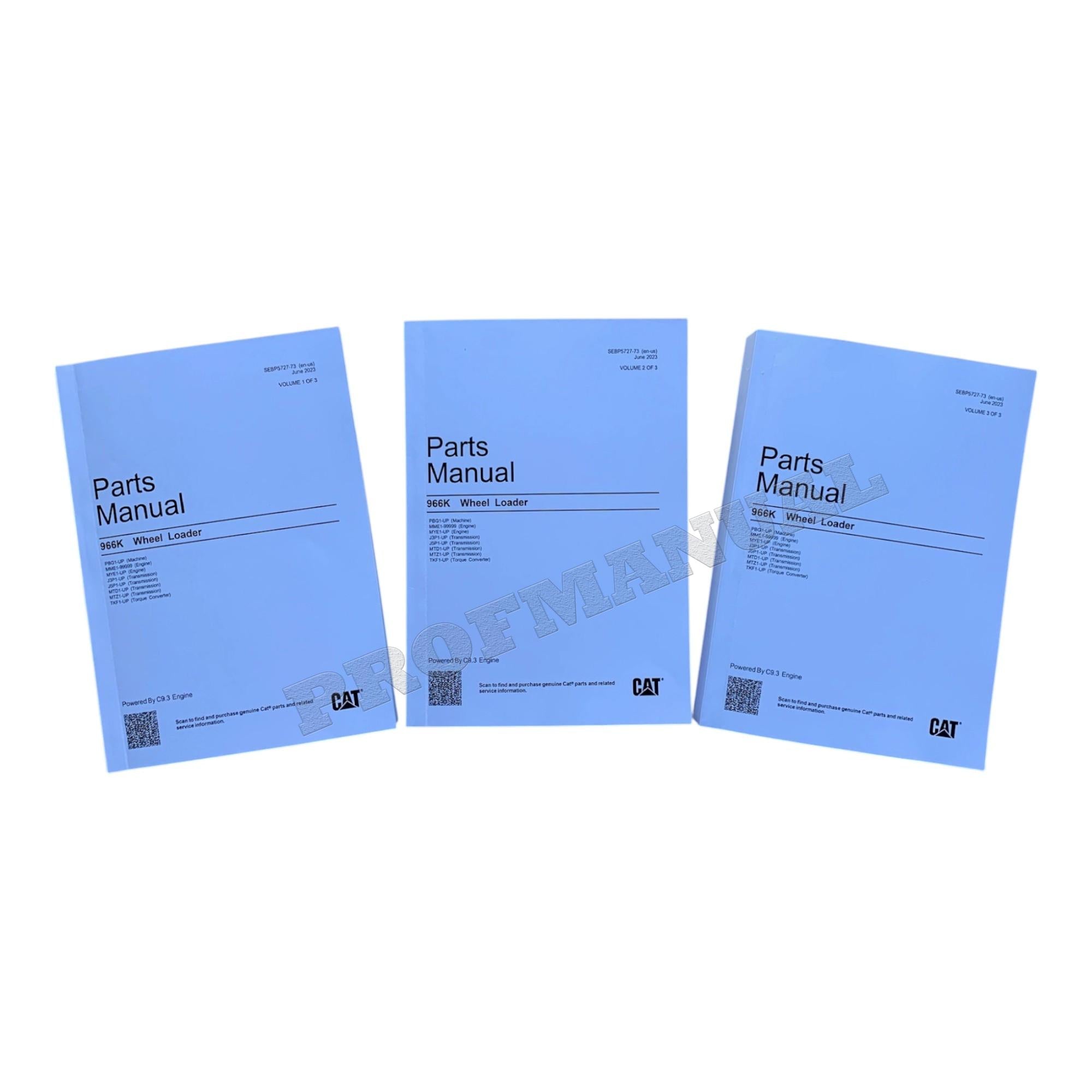 Caterpillar Cat 966K Wheel Loader Parts Catalog Manual SEBP5727