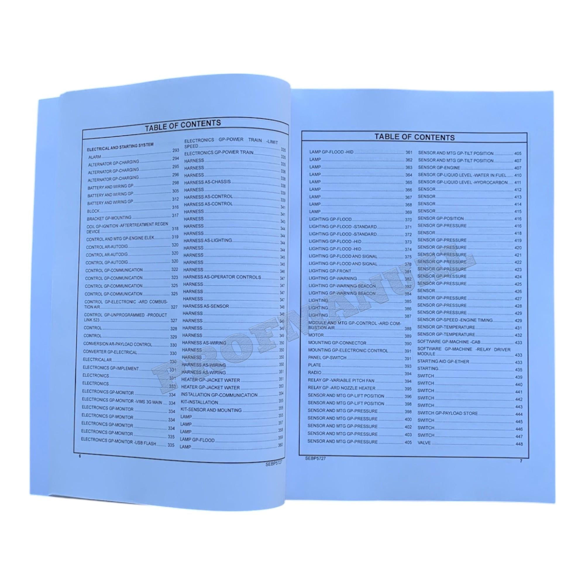 Caterpillar Cat 966K Wheel Loader Parts Catalog Manual SEBP5727