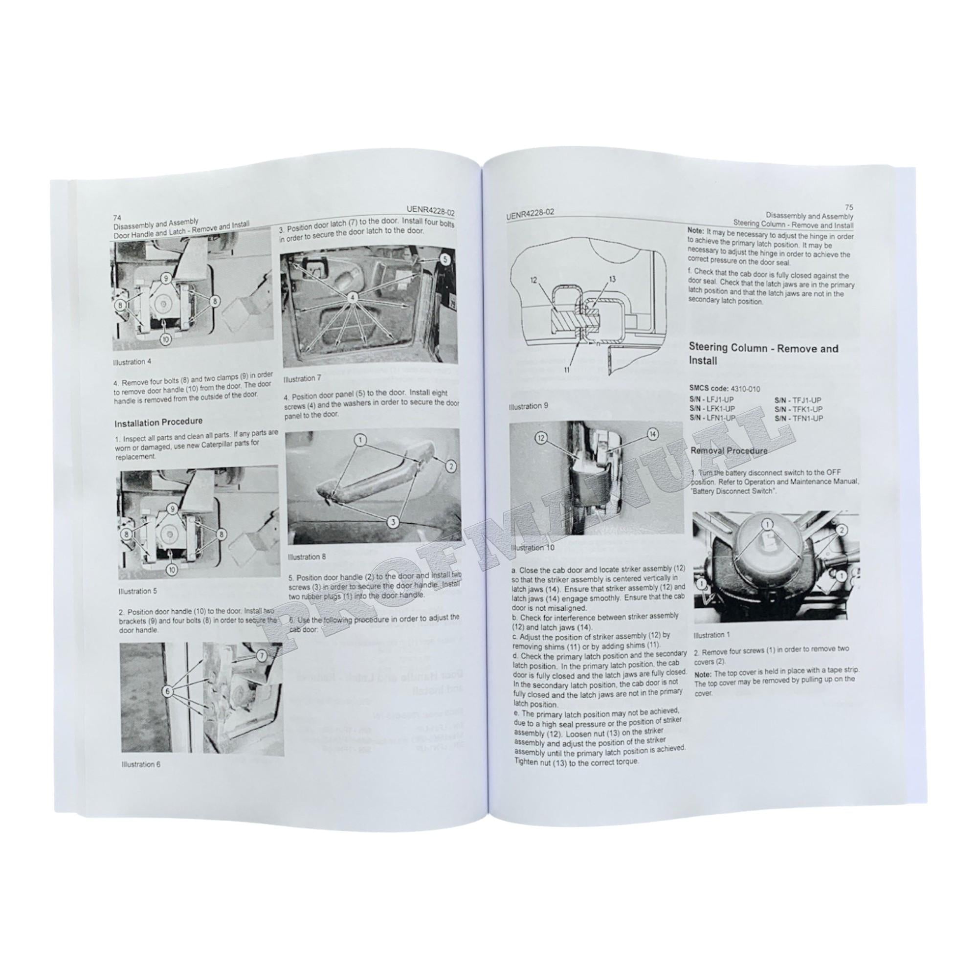Manual de servicio del sistema de desmontaje y montaje de la máquina del camión Caterpillar 735C 740C EJECTOR 745C