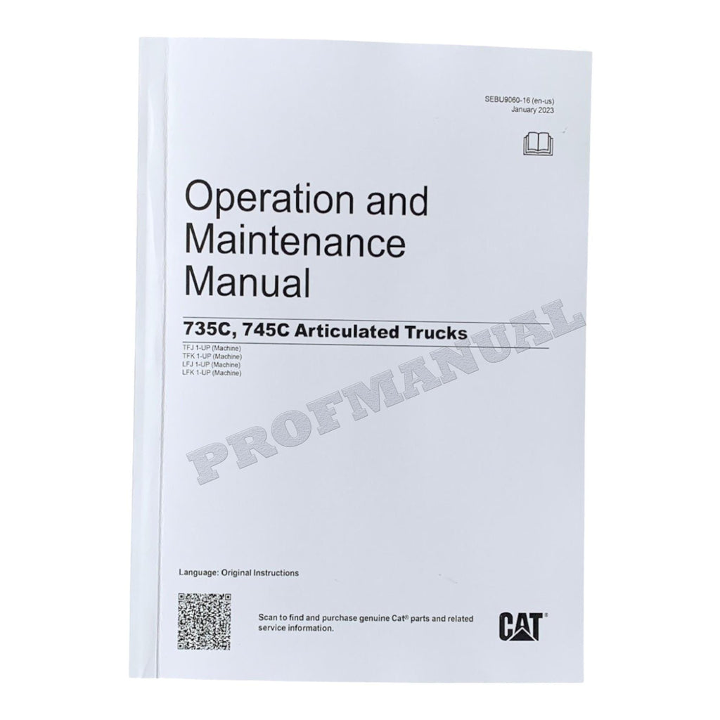 Caterpillar 735C 745C Articulated Truck Operators Maintenance Manual
