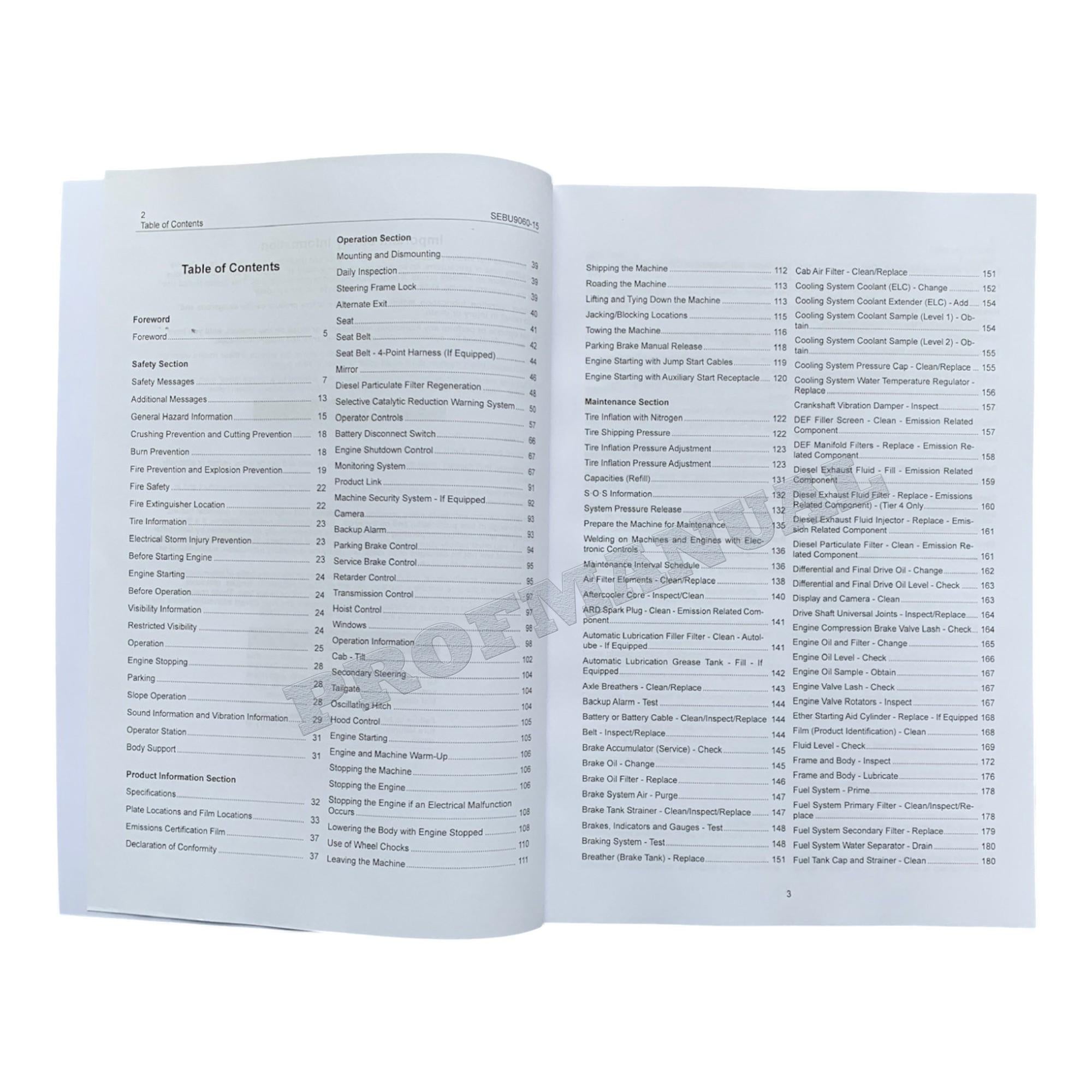 Caterpillar 735C 745C Articulated Truck Operators Maintenance Manual