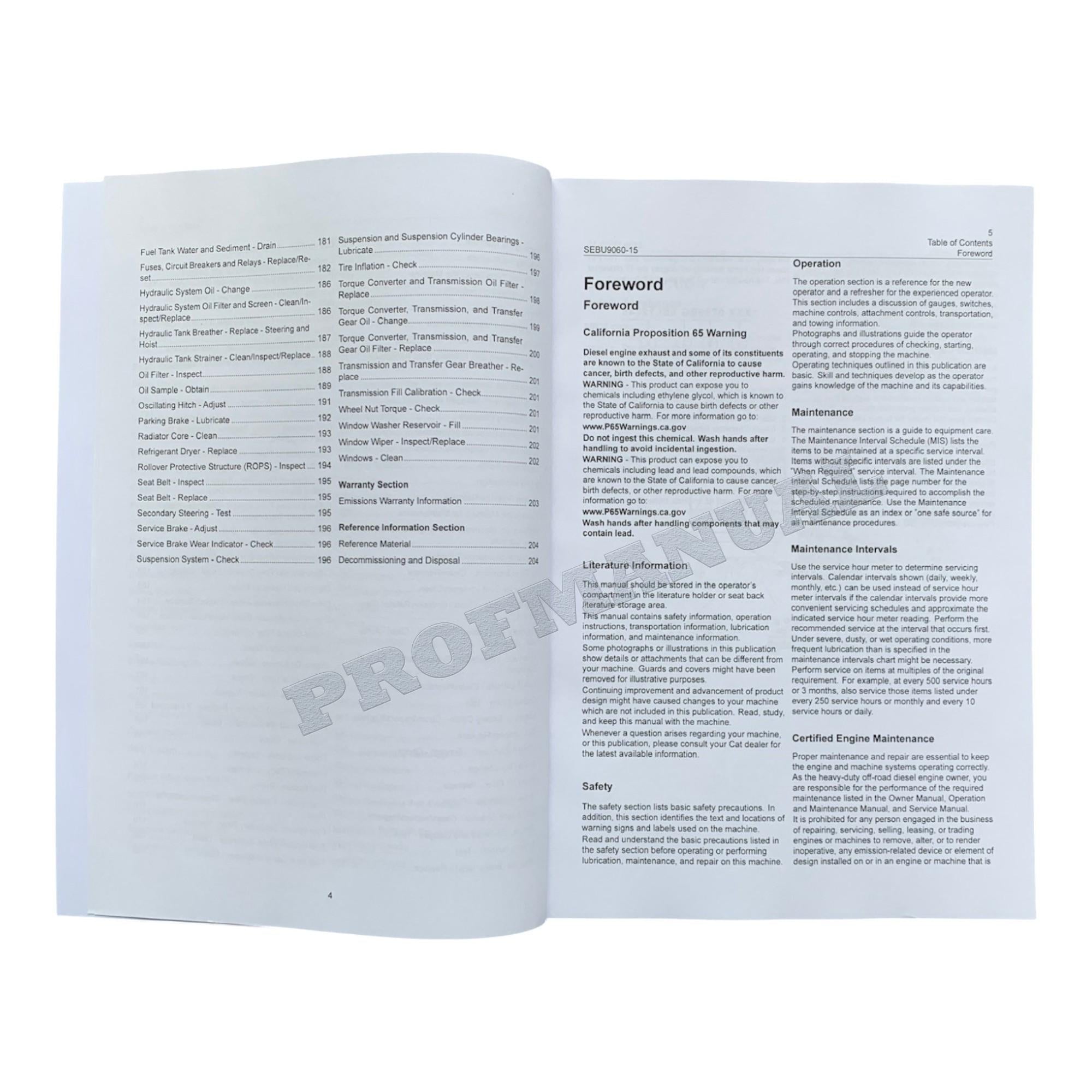 Caterpillar 735C 745C Articulated Truck Operators Maintenance Manual