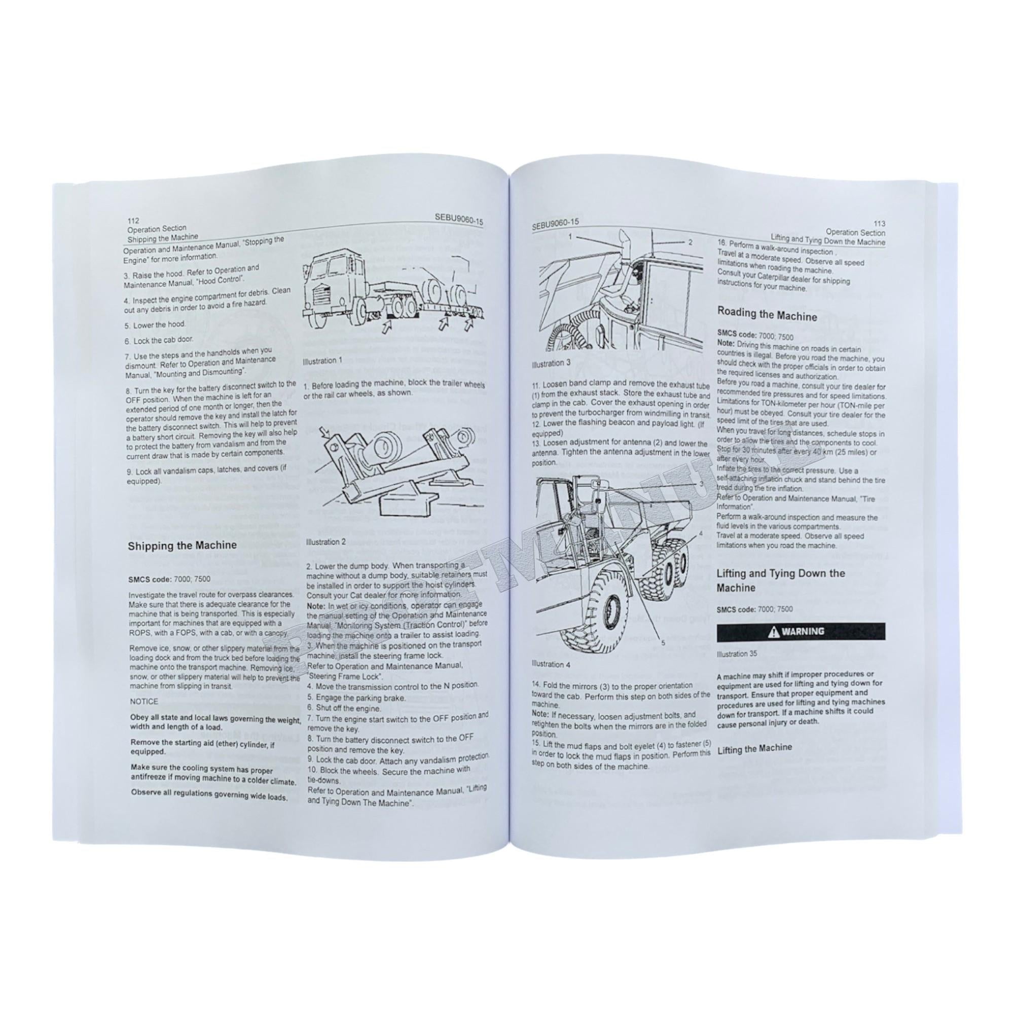 Caterpillar 735C 745C Articulated Truck Operators Maintenance Manual