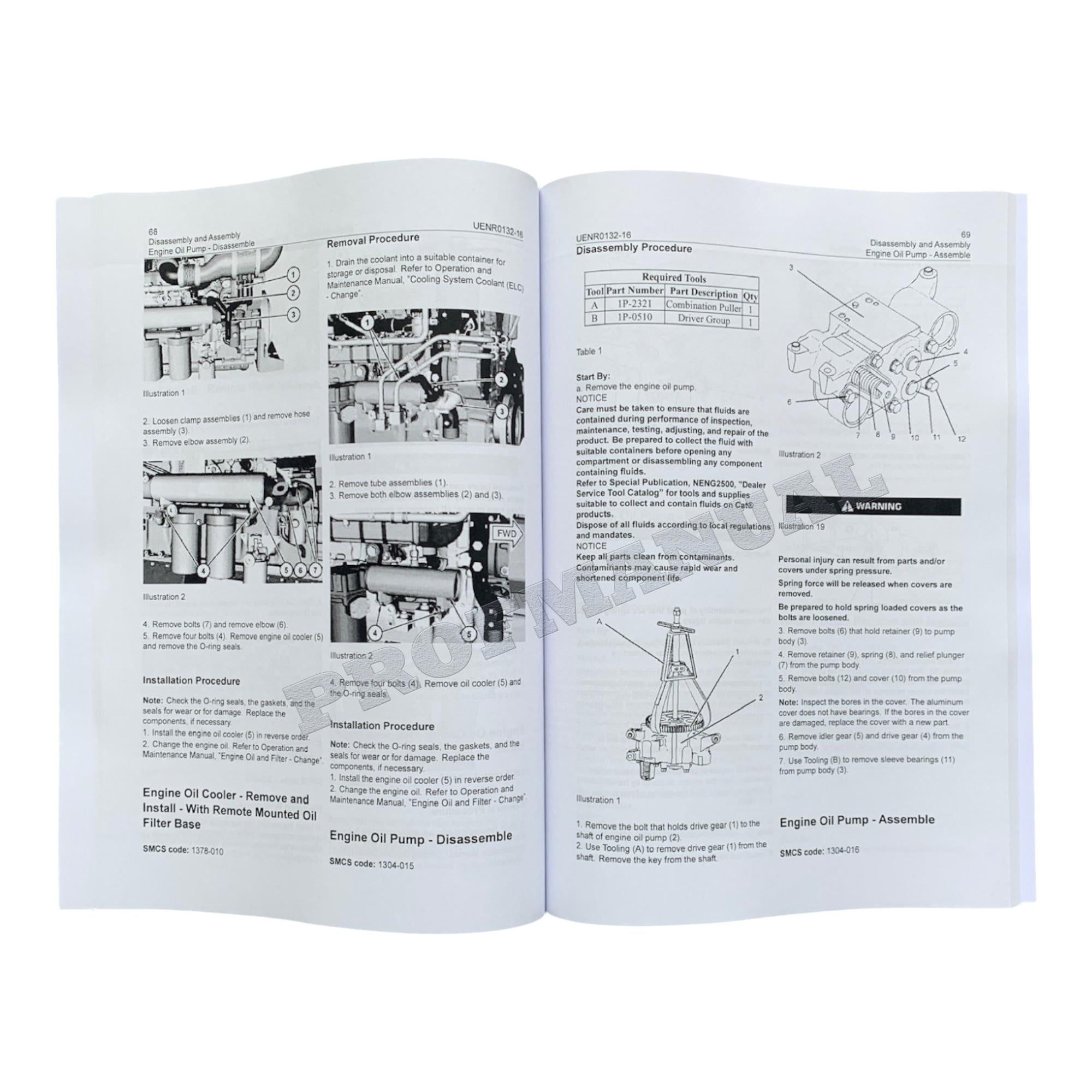 Caterpillar C15 C18 Engine Disassembly Assembly Service Manual UENR0132