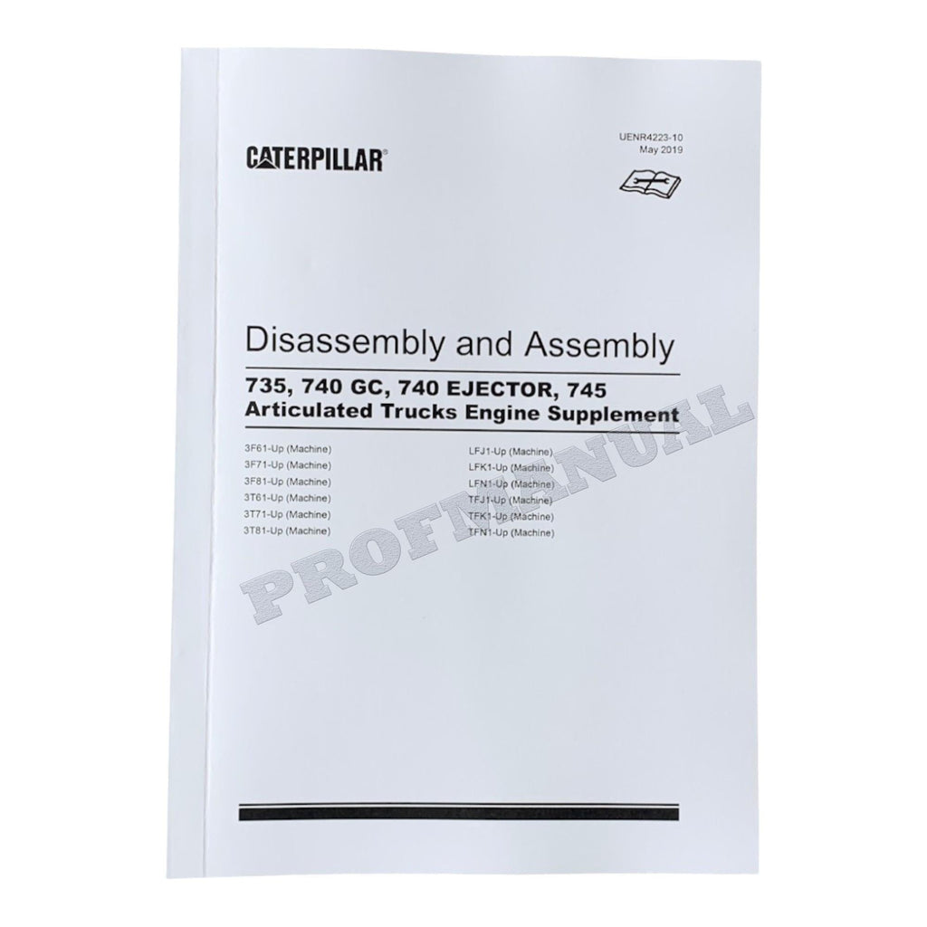 Caterpillar Cat 740 EJECTOR 745 TRUCK Engine Suppl Disass Assem Service Manual