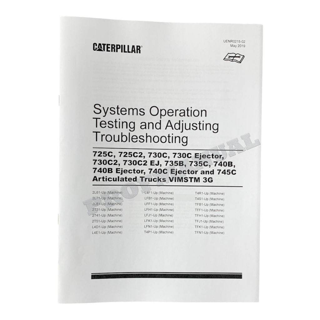 Caterpillar 745 Articulated Truck Full Service Manual *Send serial number