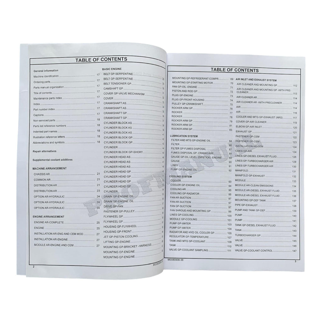 Caterpillar Cat 316F L Excavator Parts Catalog Manual ser XAD1-Up W7N1-Up